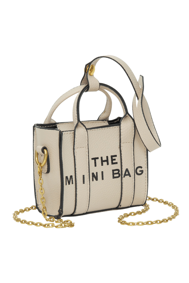The Mini Bag Pointed Faux Leather Bag Charm Mini Bag Crossbody Bag - Beige for women Vacation Outfits Birthday Dresses Going Out Looks