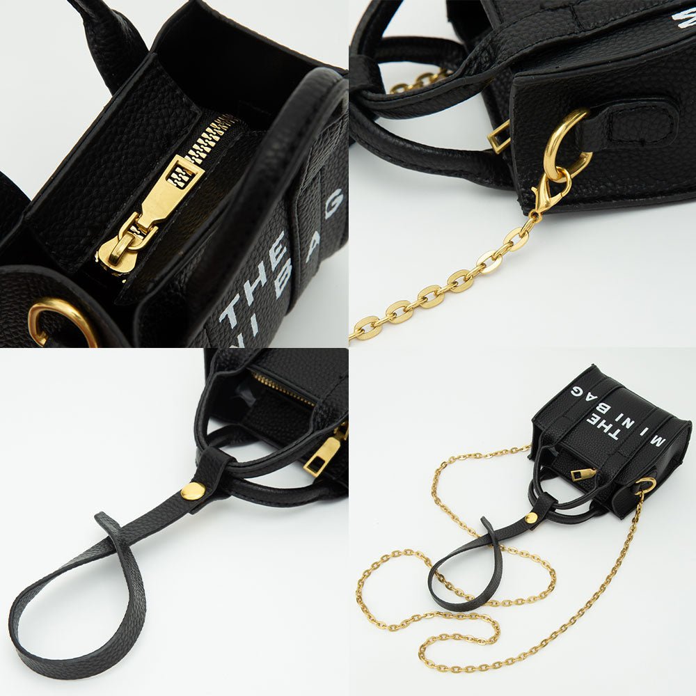 The Mini Bag Pointed Faux Leather Bag Charm Mini Bag Crossbody Bag - Blaire Shops