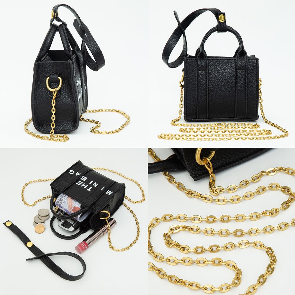 The Mini Bag Pointed Faux Leather Bag Charm Mini Bag Crossbody Bag - Blaire Shops