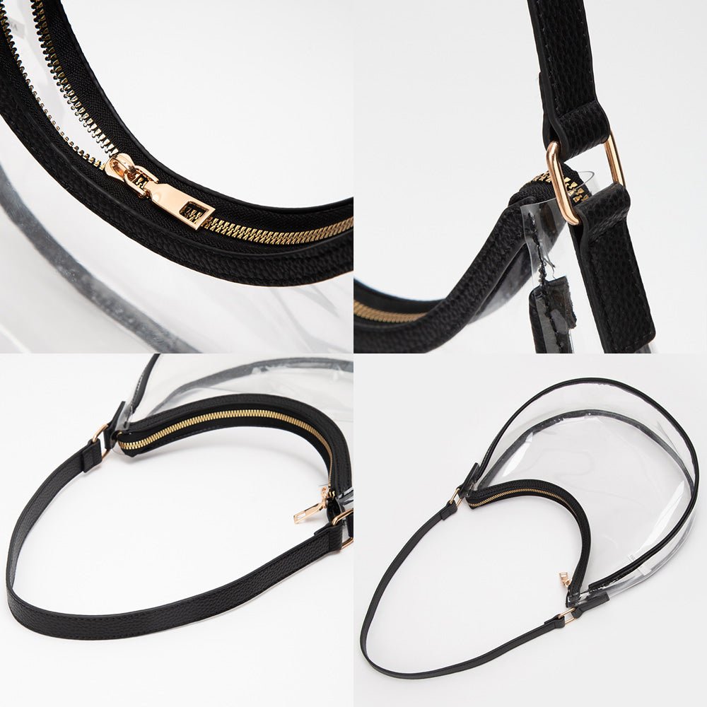 Transparent Shoulder Hobo Bag – Stadium and Concert Approved - Blaire Shops