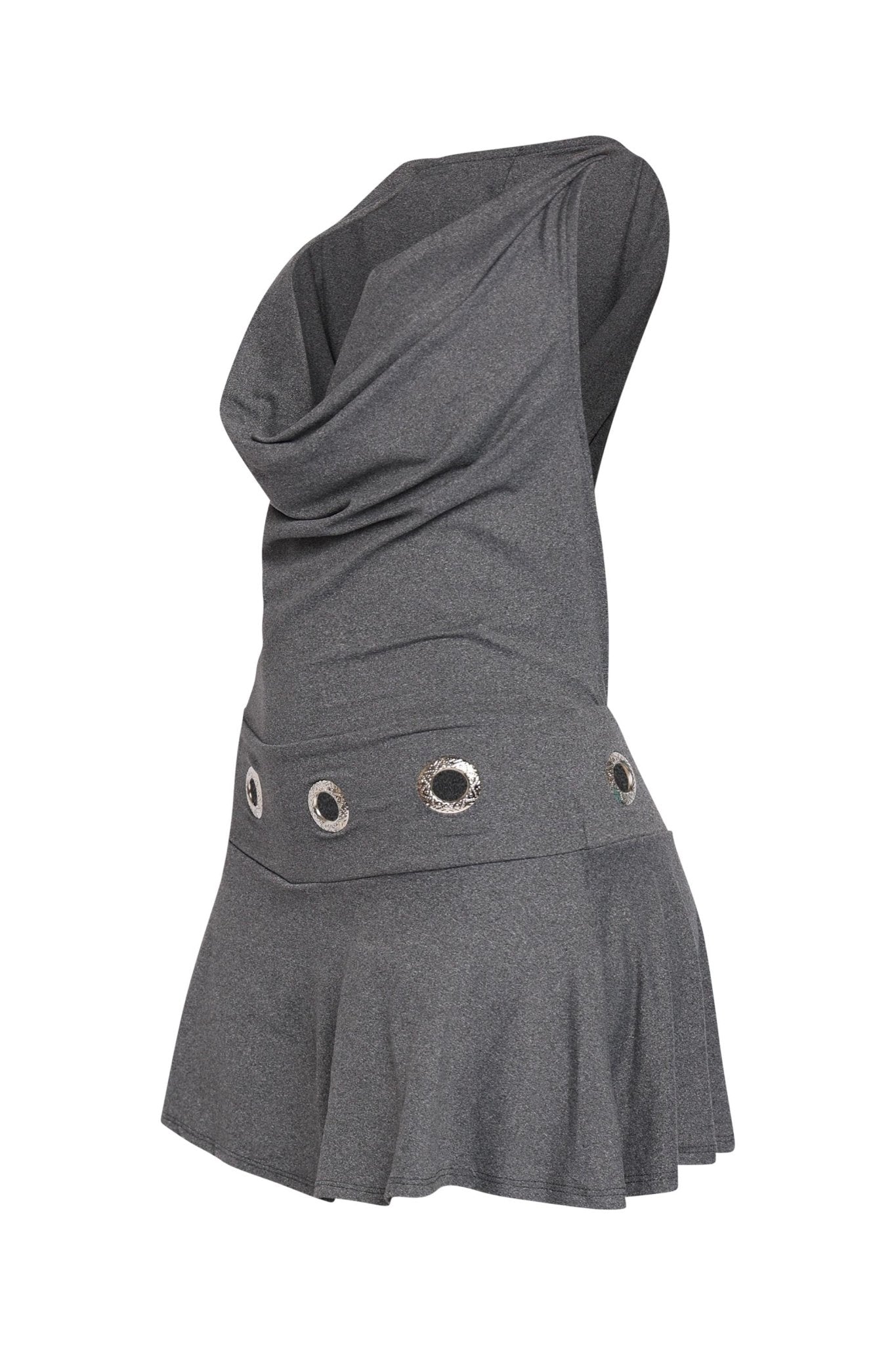 Urban Edge Hooded Open Back Mini Dress Built In Shorts - Blaire Shops