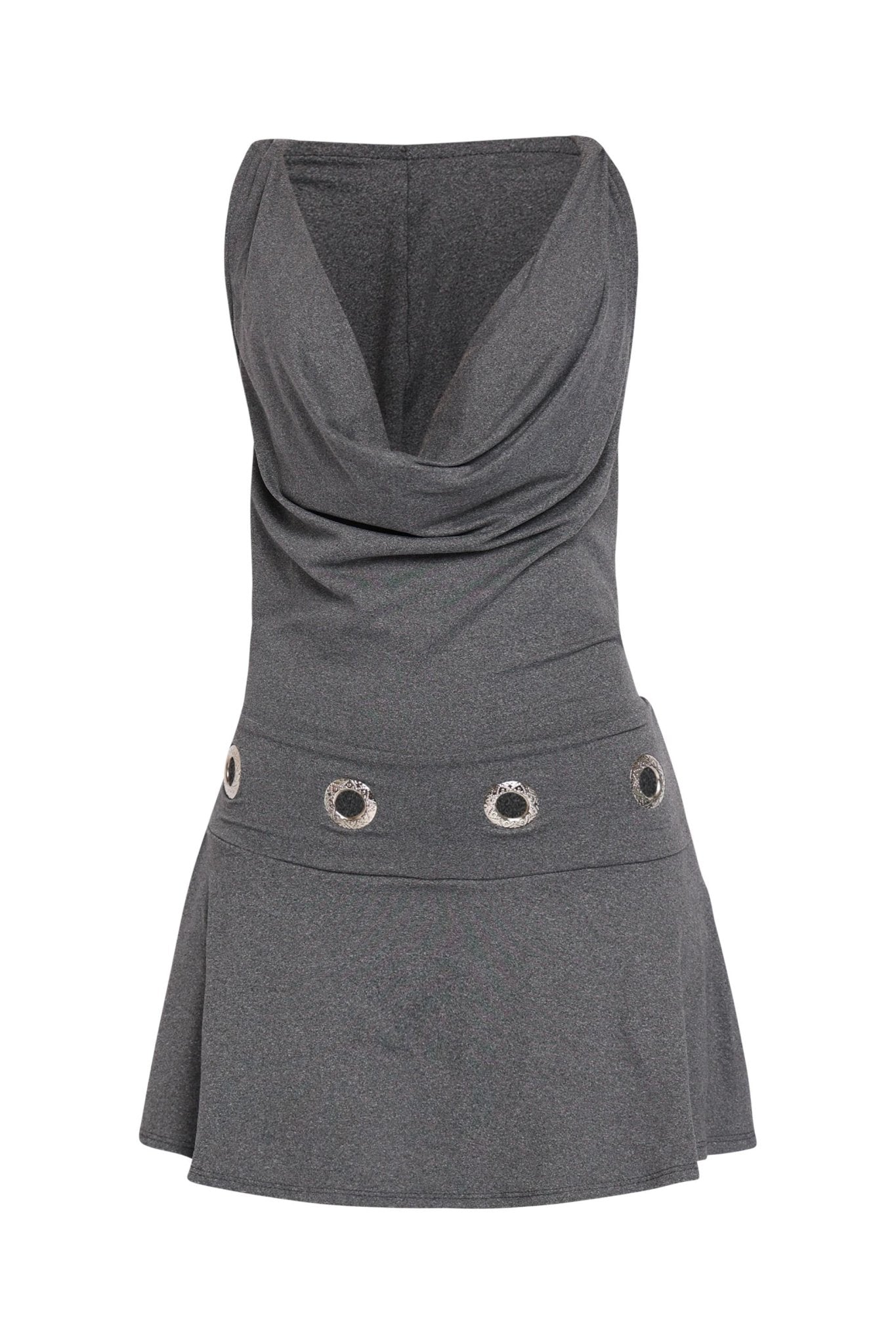 Urban Edge Hooded Open Back Mini Dress Built In Shorts - Blaire Shops