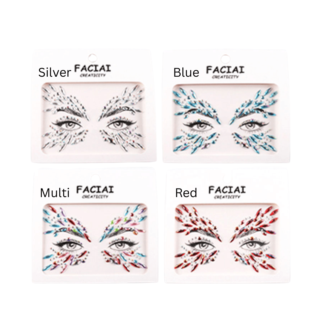 Vibrant Festival Eye Gem Face Stickers - Blaire Shops