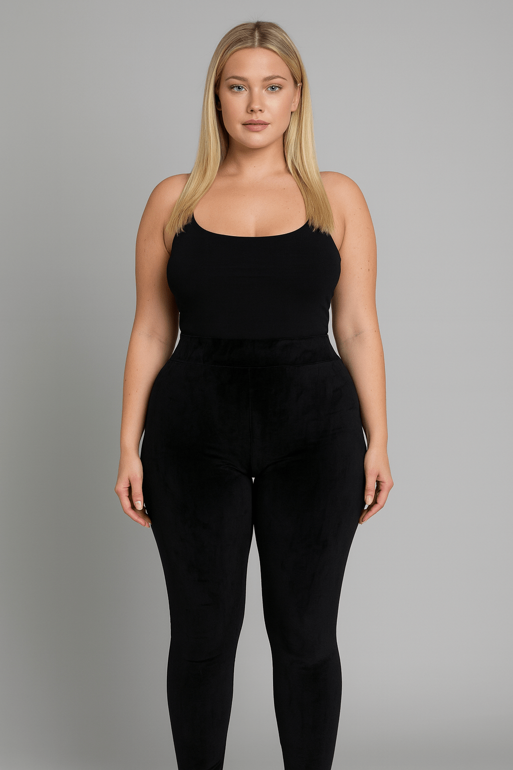 VICTORIA VELVET SOFT STRETCH WIDE WAIST TRIM LEGGINGS - Blaire Shops