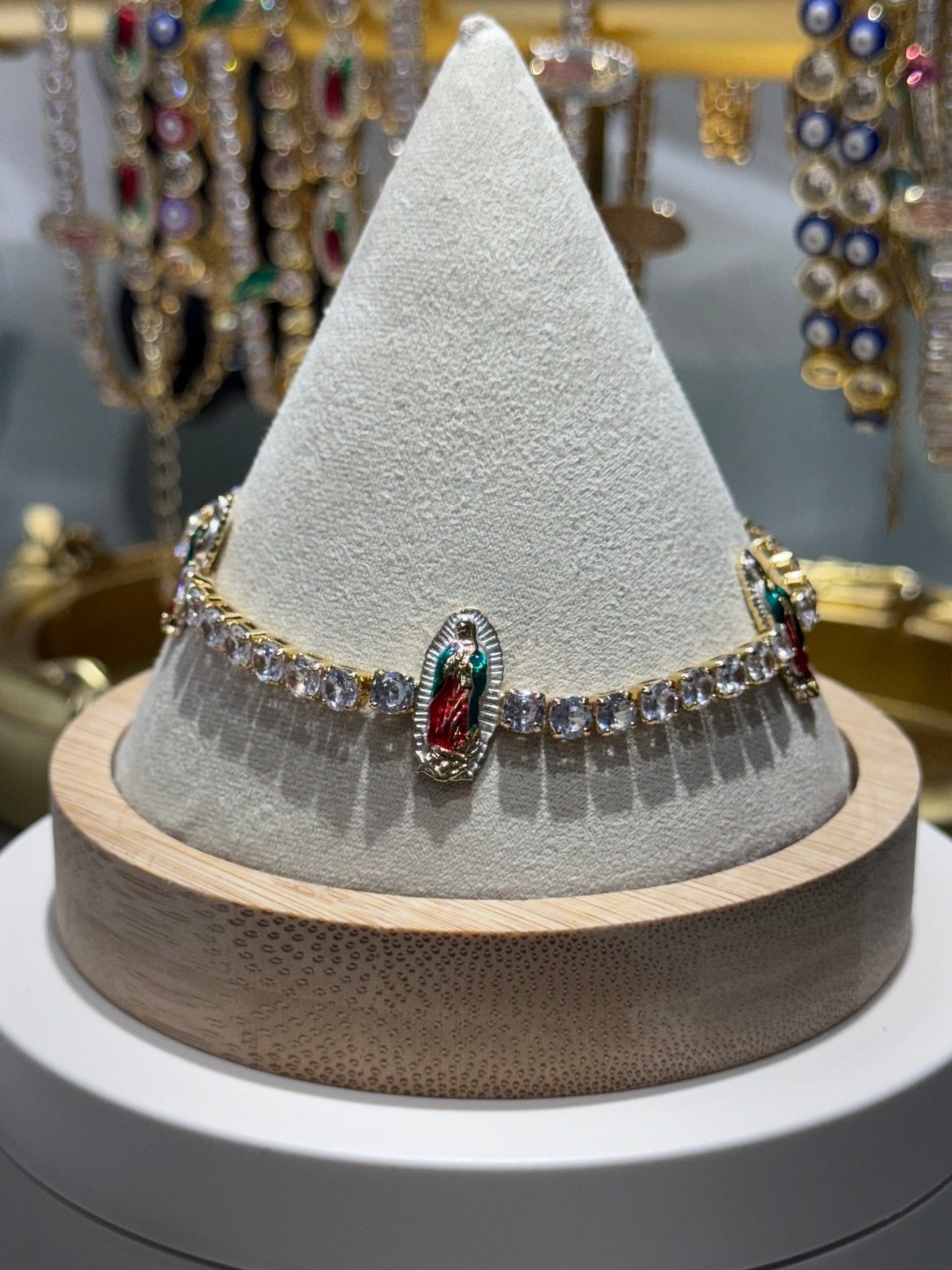 Virgin Mary Tennis Bracelet 18K Gold Plated - Blaire Shops