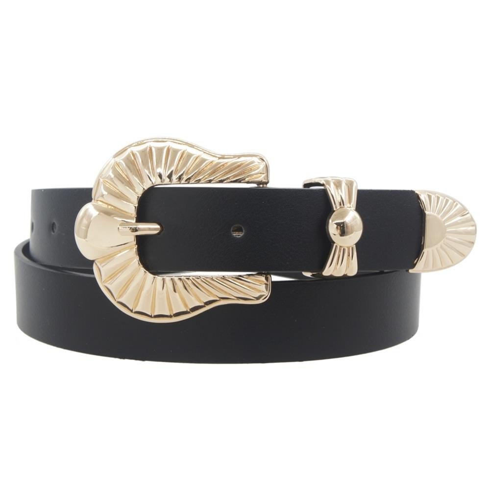 WESTERN STYLE BUCKLE BELT - Black belt for women Vacation Outfits Birthday Dresses Going Out Looks