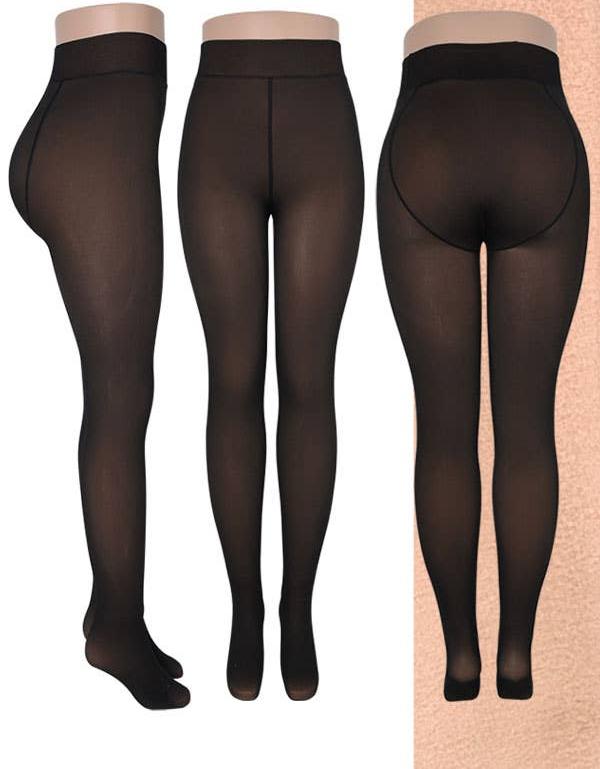 WISTERIA WINTER FLEECE LINING PANTYHOUSE ILLUSION LEGGINGS - Blaire Shops