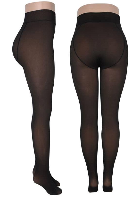 WISTERIA WINTER FLEECE LINING PANTYHOUSE ILLUSION LEGGINGS - Blaire Shops